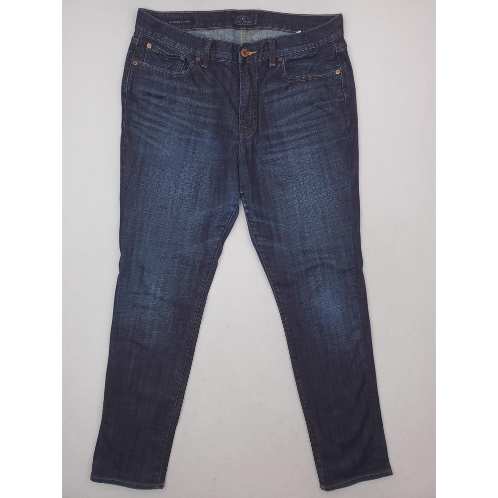 Lucky Brand Jeans Mens 34x32 Blue 361 Vintage Straight Stretch Denim Pants